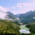 valle del Vajont con il Lago residuo